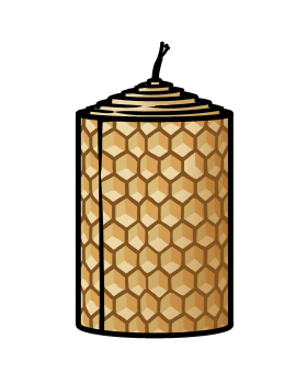 Bienenwachskerze (gerollt)